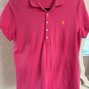 Ralph Lauren ladies Bright Pink Polo Shirt